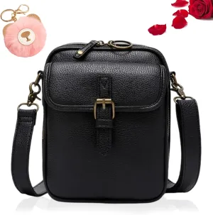 Zealburst Crossbody Leather Bag, Forcipower Crossbody Bag for Women with Built in Wallet