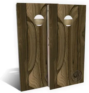 Ziricote Cornhole Boards - 2x3 (24x36) - Includes (2) Boards, (8) All Weather Bags and (2) Board Edge Lights