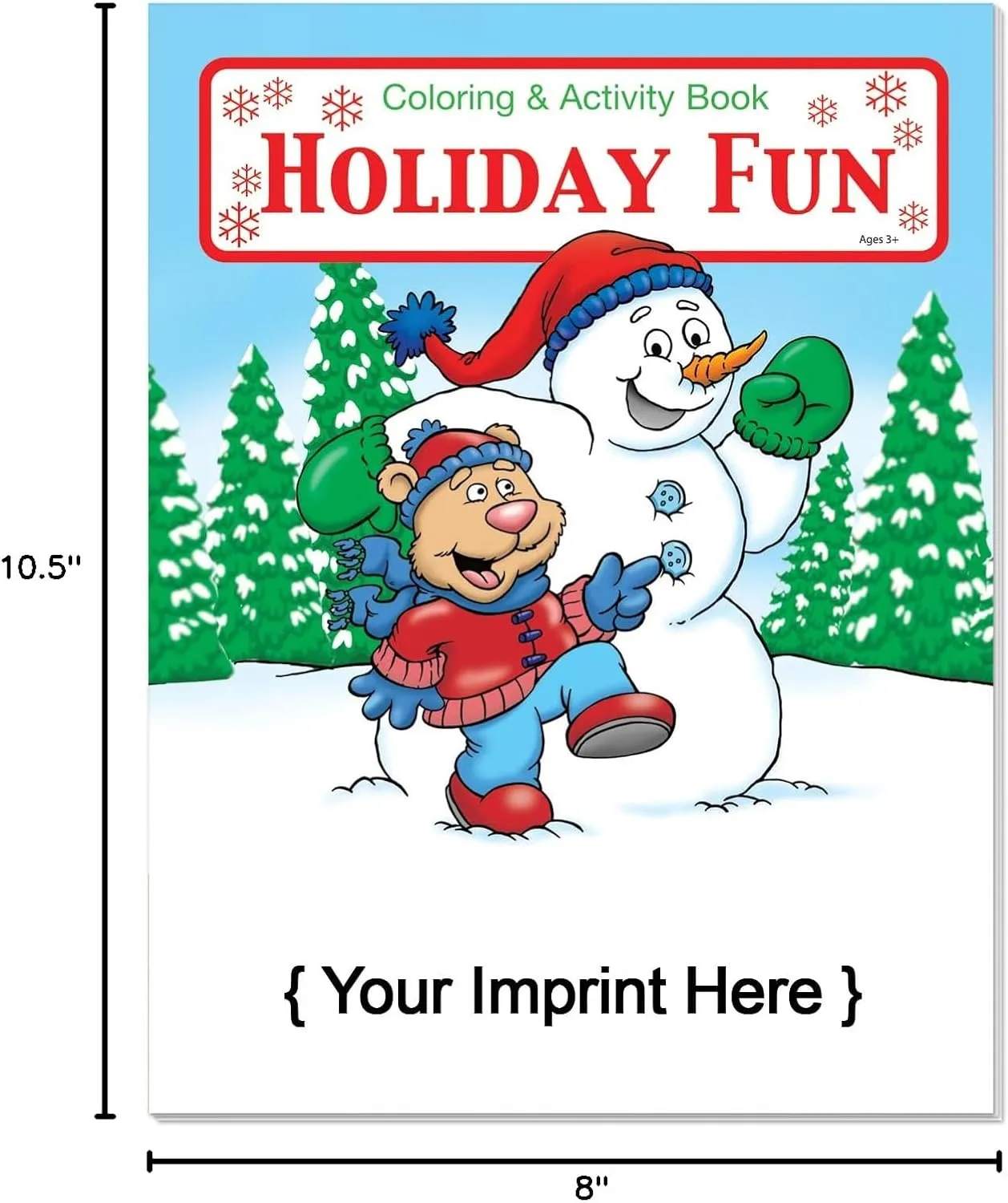 ZOCO – Holiday Fun – Custom Promotional Coloring Books (250 Bulk Pack, Without Crayons) – Christmas Stocking Stuffers, Xmas Party Favors, Puzzles, Mazes, Word Search, Activities for Kids