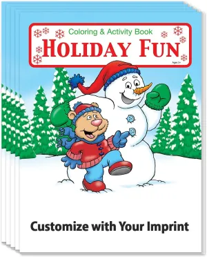 ZOCO – Holiday Fun – Custom Promotional Coloring Books (250 Bulk Pack, Without Crayons) – Christmas Stocking Stuffers, Xmas Party Favors, Puzzles, Mazes, Word Search, Activities for Kids