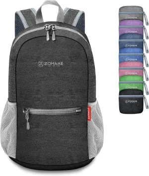 ZOMAKE 10L Lightweight Packable Hiking Backpack - Small Travel Hiking Daypack for Women Men - Tear Resistant Foldable Day Pack for Camping Outdoor Sports(Black)