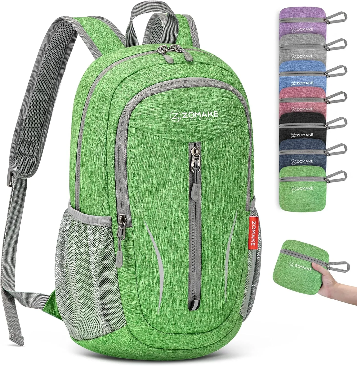 ZOMAKE 10L Small Packable Hiking Backpack - Lightweight Hiking Daypack - Tear Resistant Foldable Day Pack for Women Men
